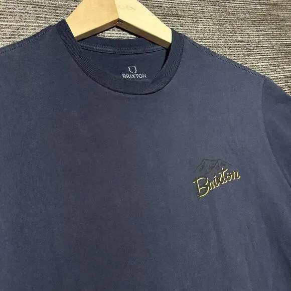 Brixton Shirt Men's Small Blue Short Sleeve Standard Fit - Picture 3 of 14